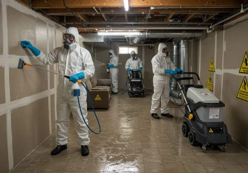 Basement Moisture Removal and Structural Drying process in Hardwick, VT